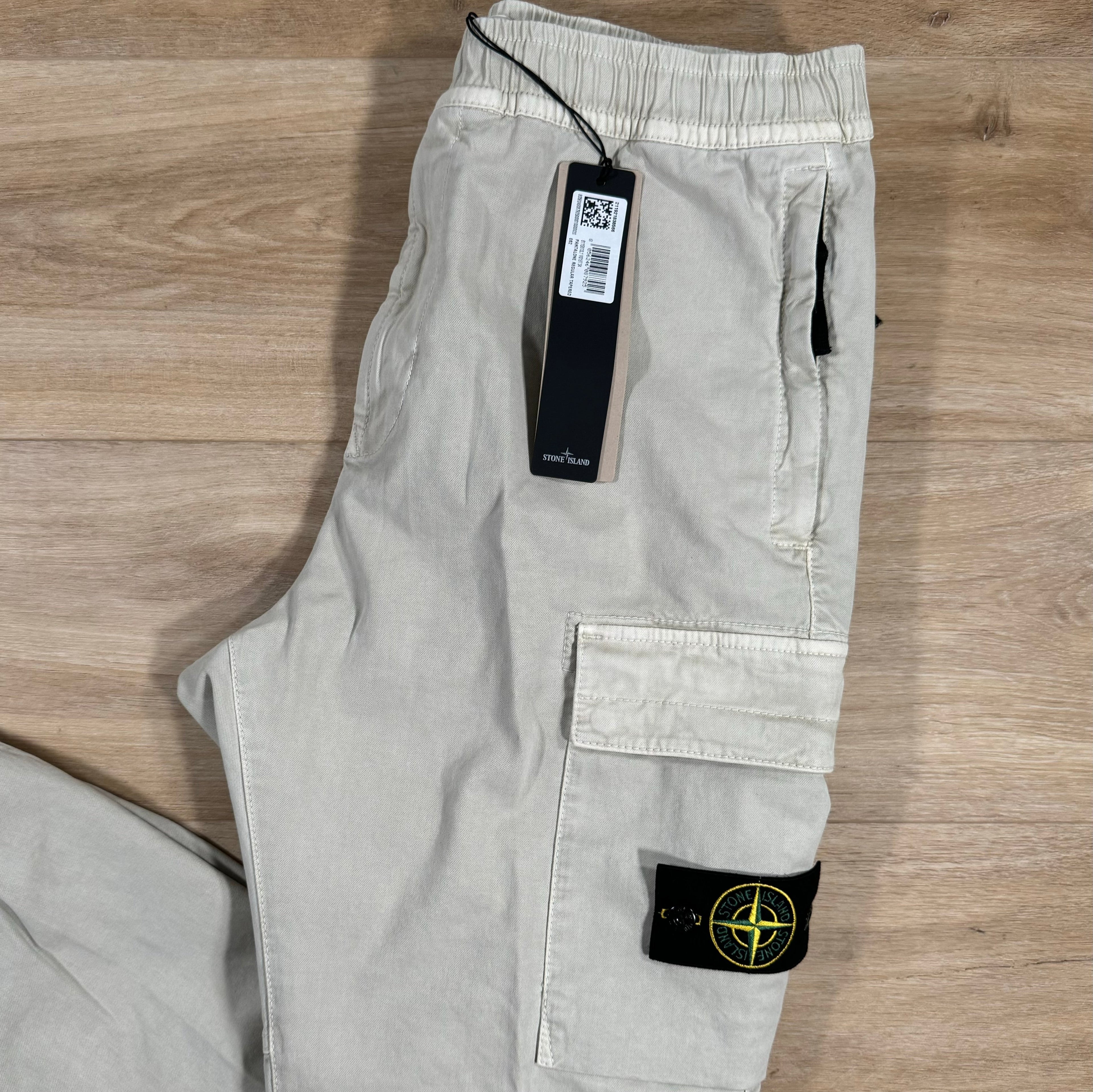 Stone Island Stretch Cargo Pants in Plaster -Usfansport