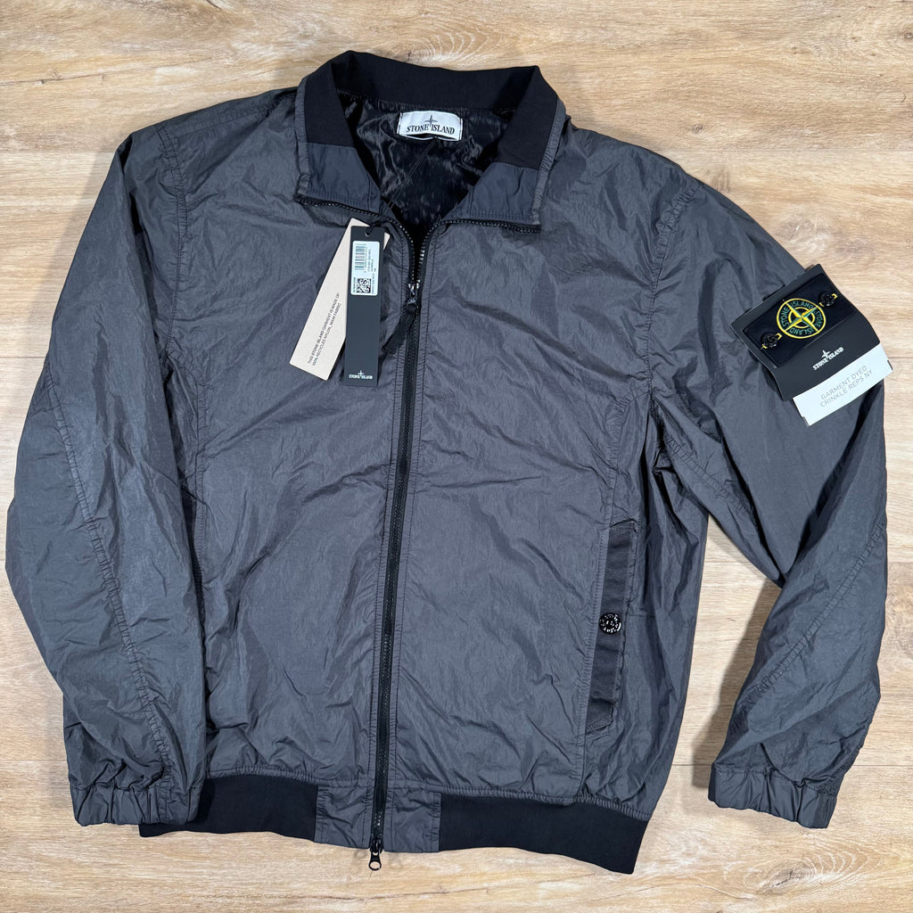 Stone Island Crinkle Reps R-NY Bomber Jacket in Charcoal Grey -Usfansport