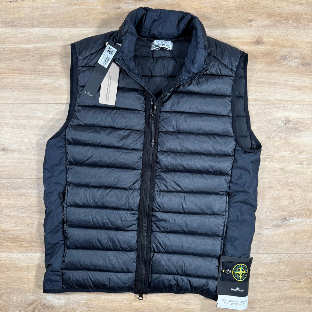 Stone Island Nylon Down-TC Vest in Navy -Usfansport