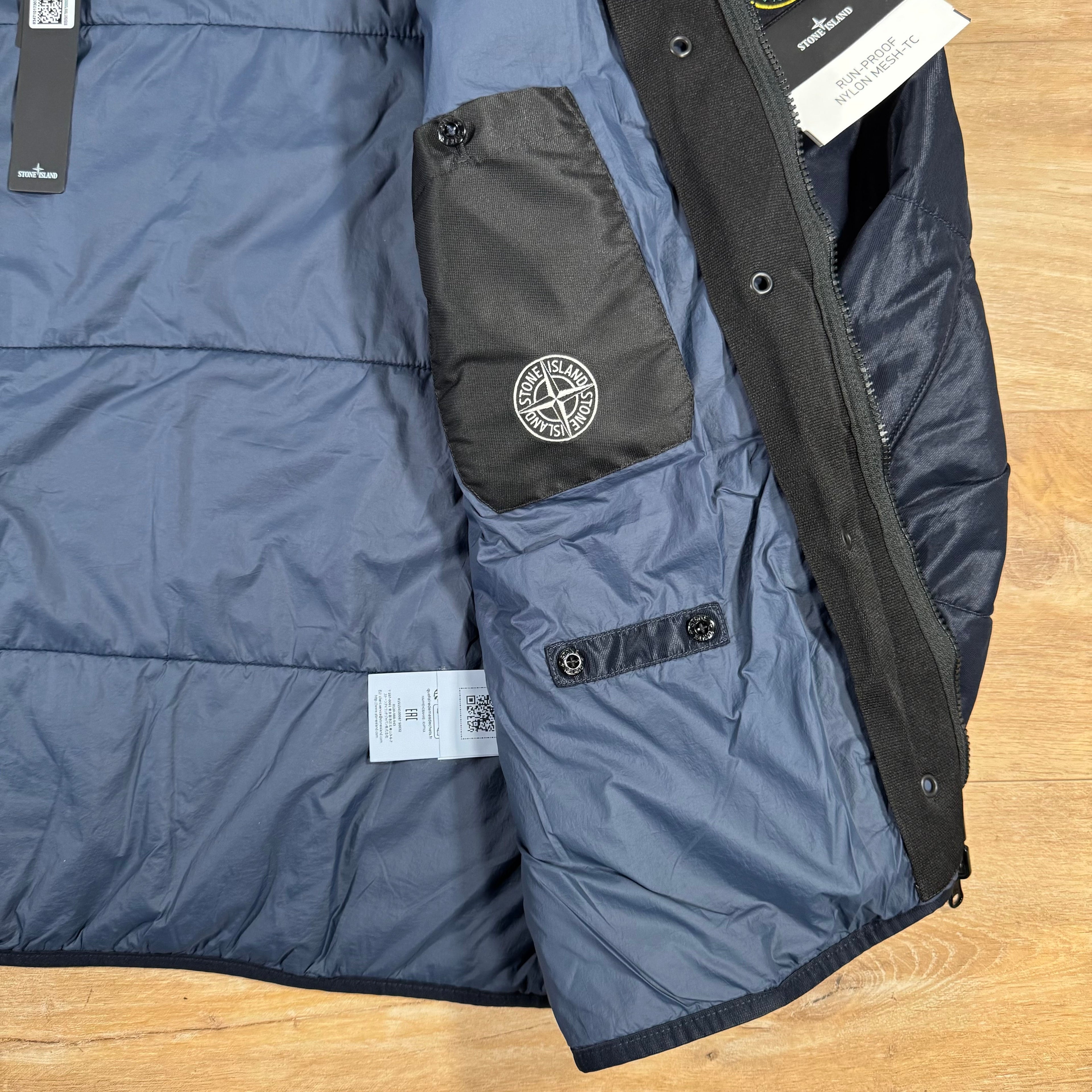 Stone Island Run-Proof Nylon Mesh-TC Reversible Jacket in Navy -Usfansport