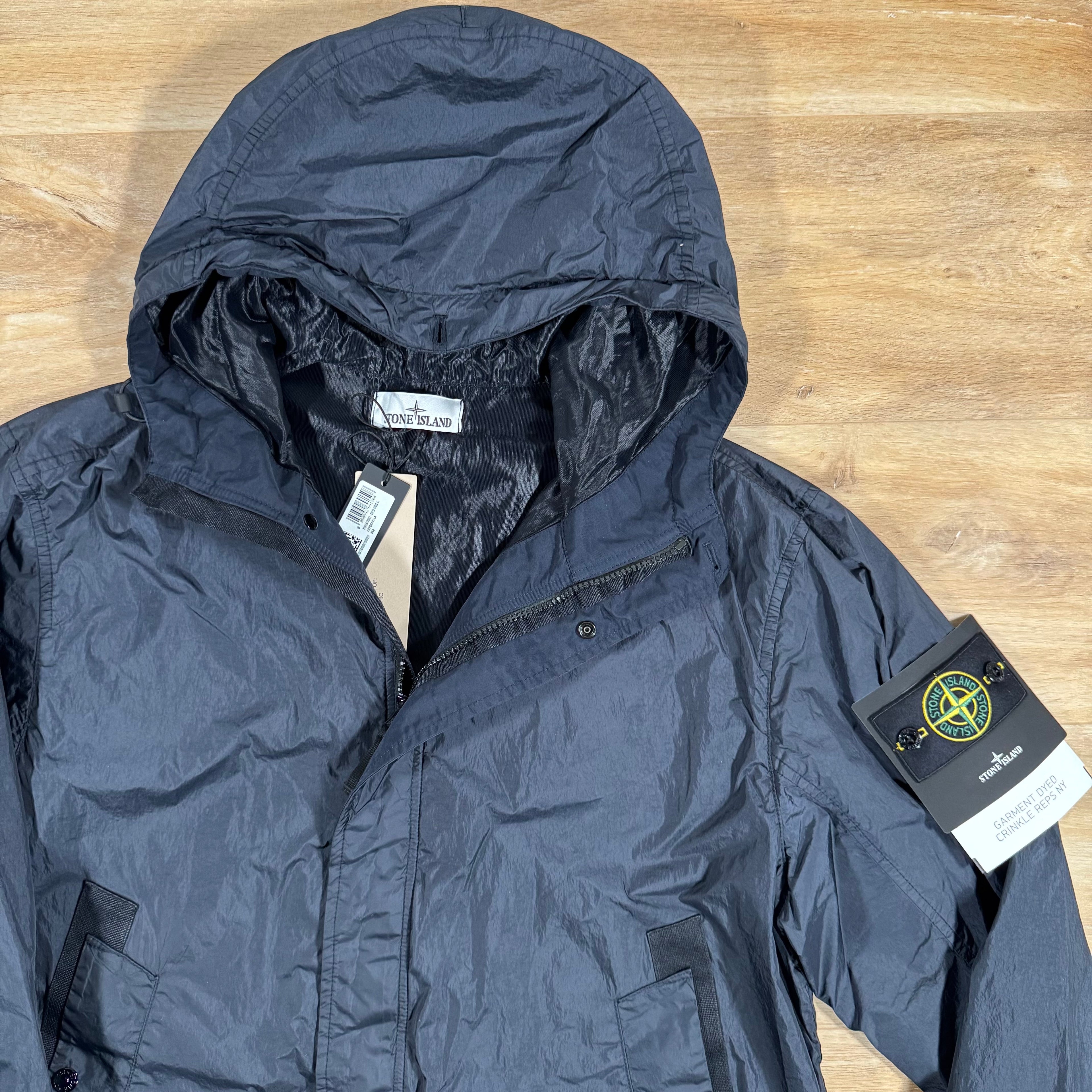 Stone Island Crinkle Reps R-NY Jacket in Navy -Usfansport