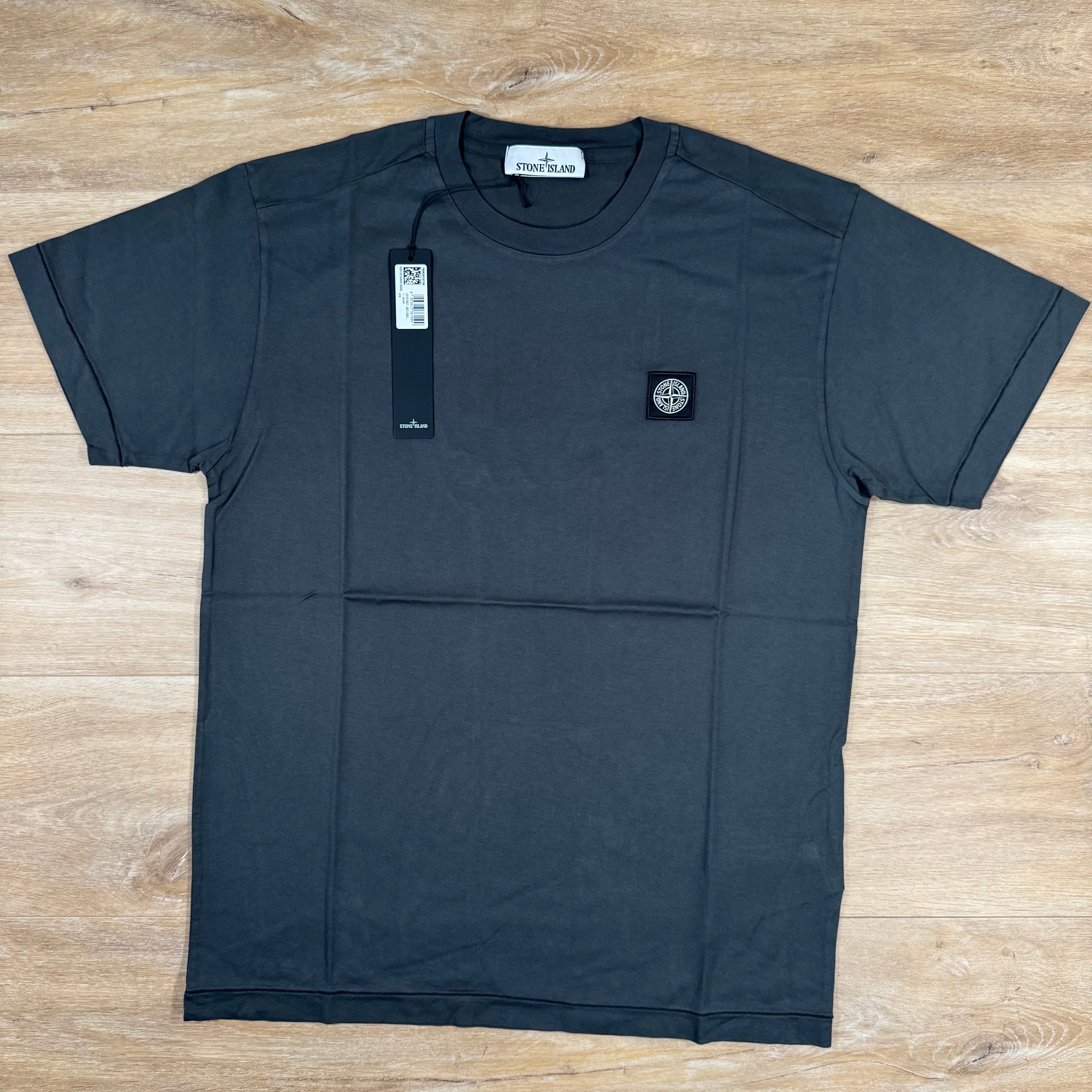 Stone Island Patch Logo T-Shirt in Lead Grey -Usfansport