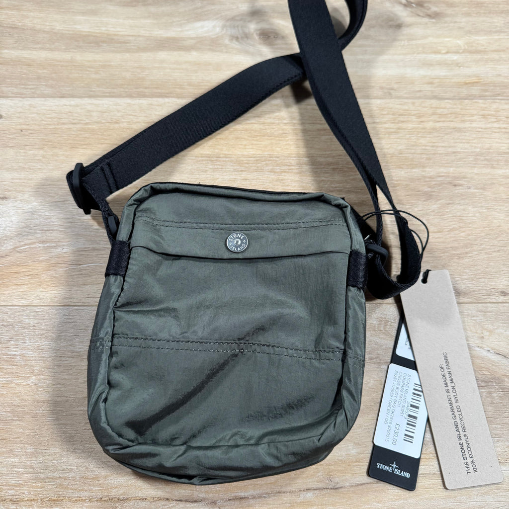 Stone Island Coated Nylon Metal Body Bag in Musk Green -Usfansport
