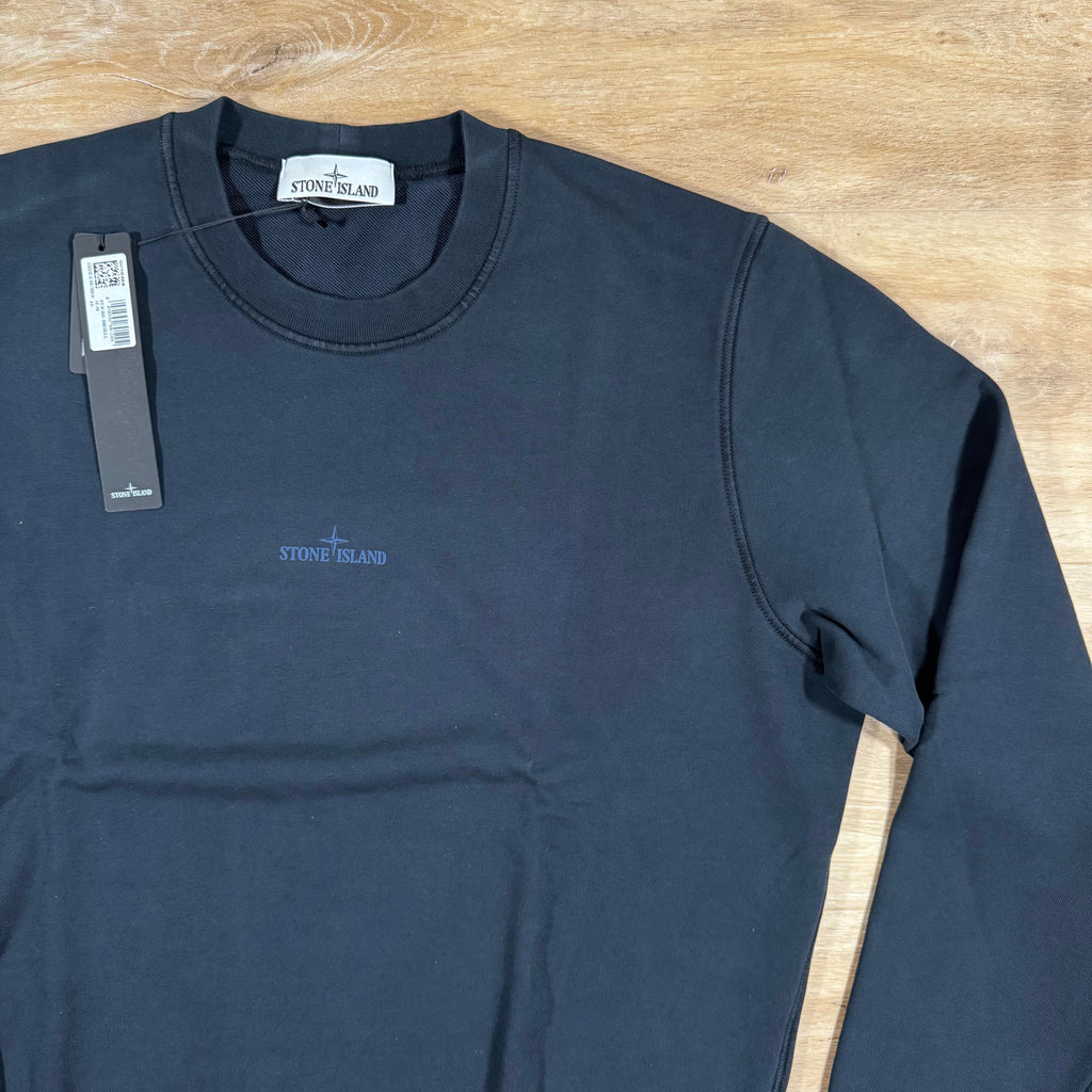 Stone Island Reverse Compass Logo Sweatshirt in Navy -Usfansport