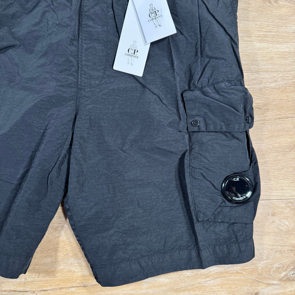 CP Company Flatt Nylon Cargo Lens Swim Shorts in Black -Usfansport