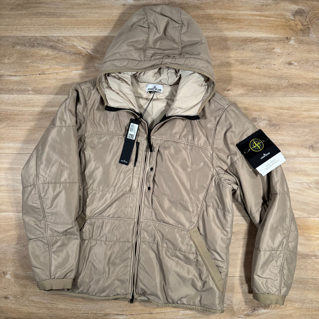 Stone Island Run-Proof Nylon Mesh-TC Reversible Jacket in Desert -Usfansport
