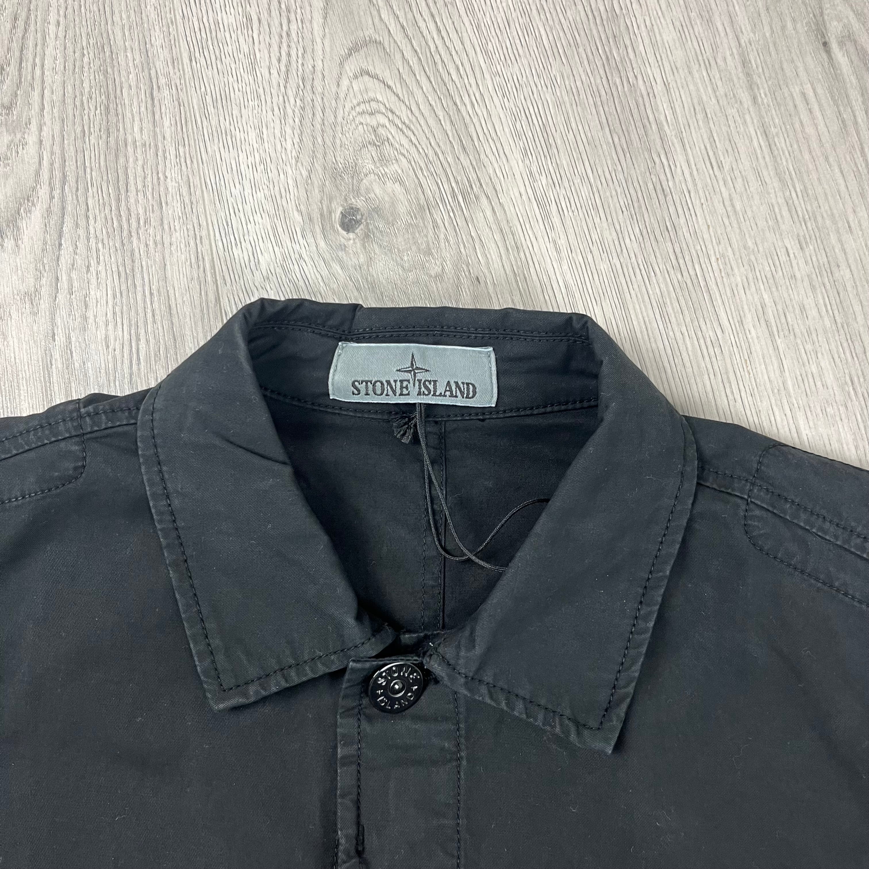 Stone Island Overshirt - Black -Usfansport