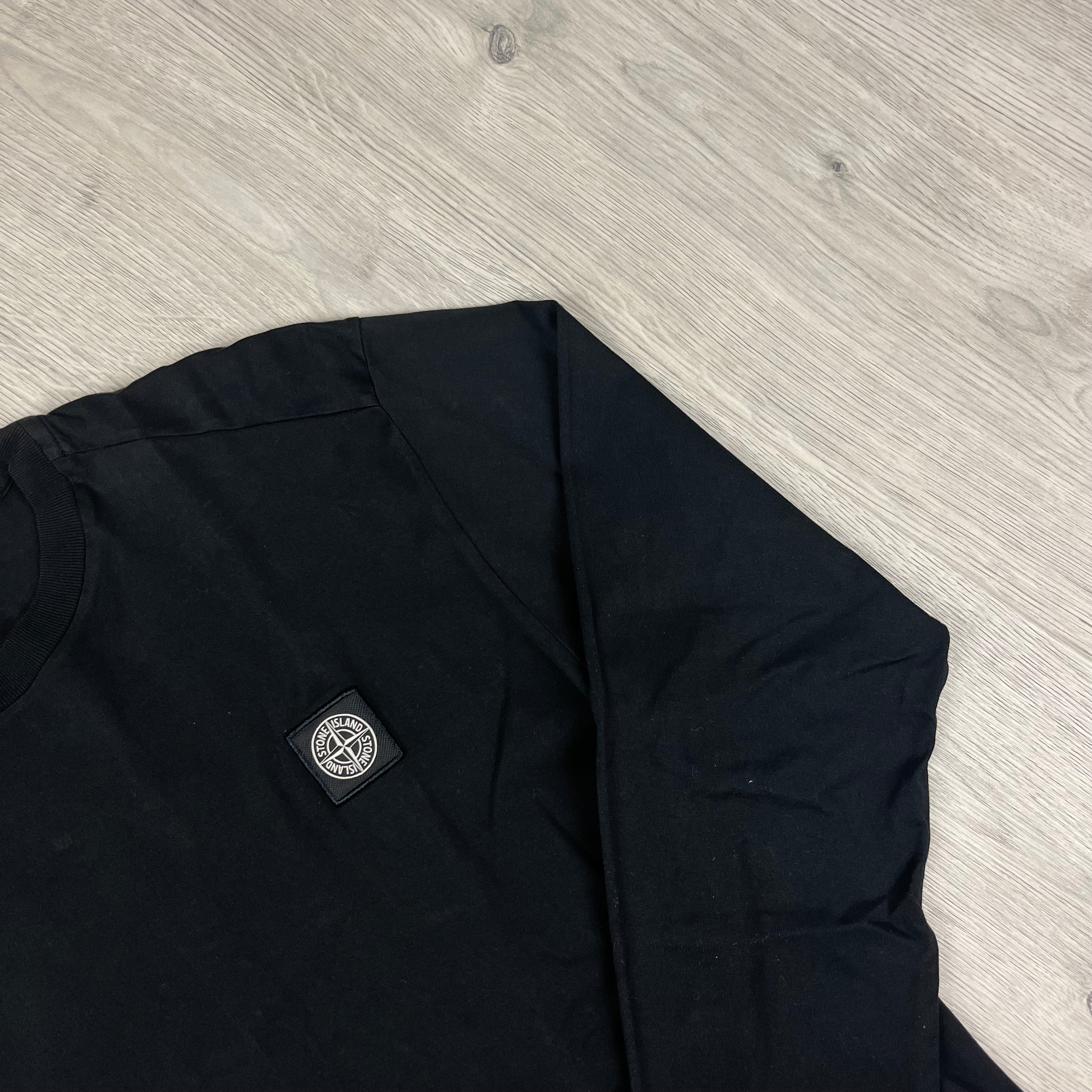 Stone Island Long Sleeve T-Shirt - Black -Usfansport