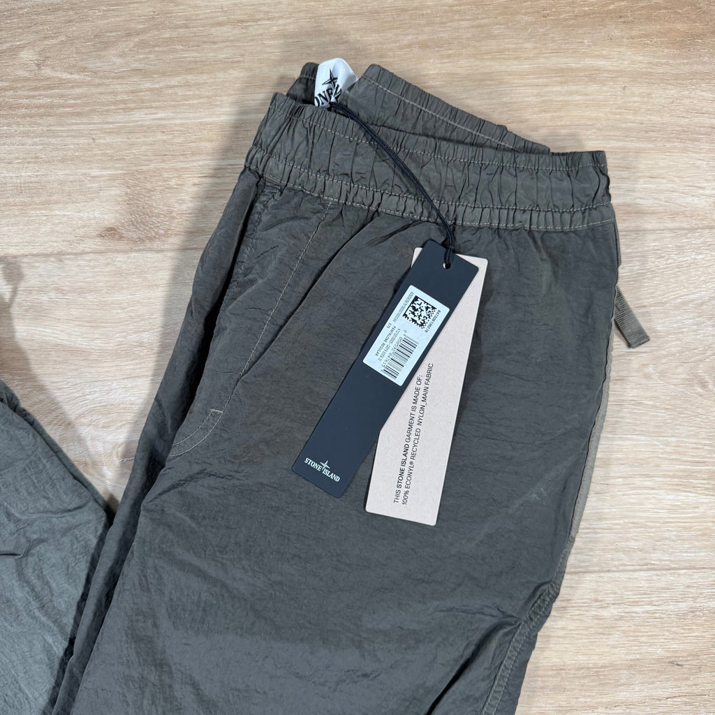 Stone Island Nylon Metal Pants in Military Green with Nylon Mesh Lining -Usfansport