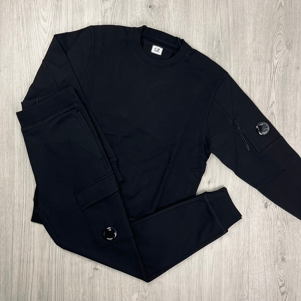 CP Company Raised Fleece Tracksuit - Black -Usfansport