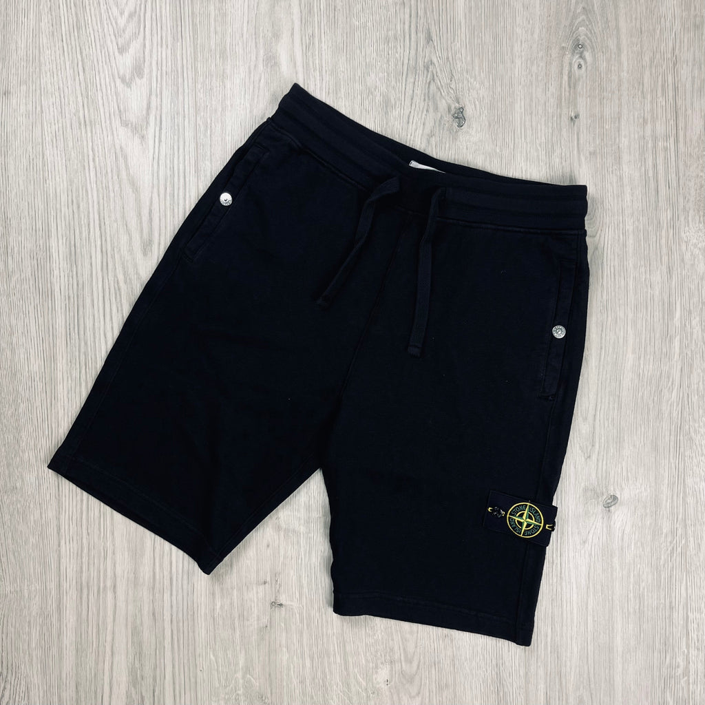 Stone Island Dyed Jersey Shorts - Black -Usfansport