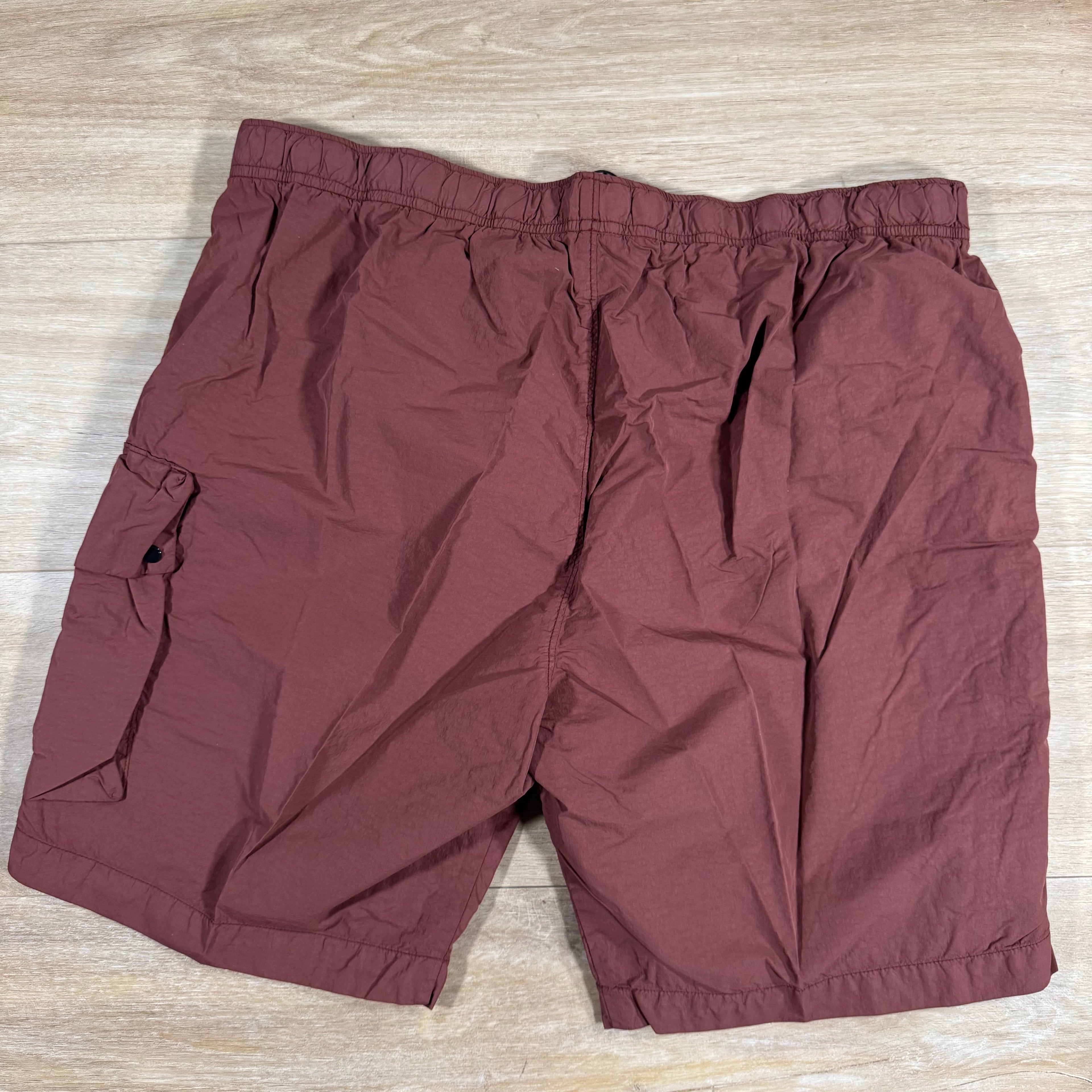 CP Company Flatt Nylon Cargo Lens Swim Shorts in Sable - Brown -Usfansport