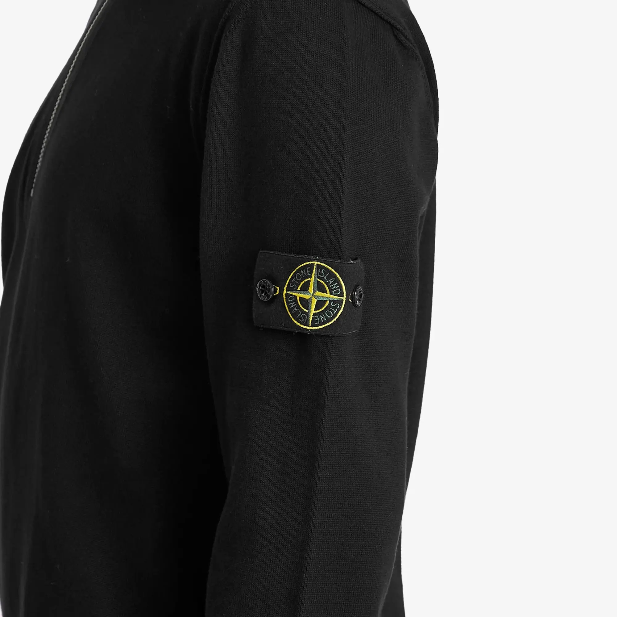 Stone Island Knit Half Zip Fleece - Black -Usfansport