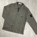 Stone Island Zip Overshirt - Walnut -Usfansport