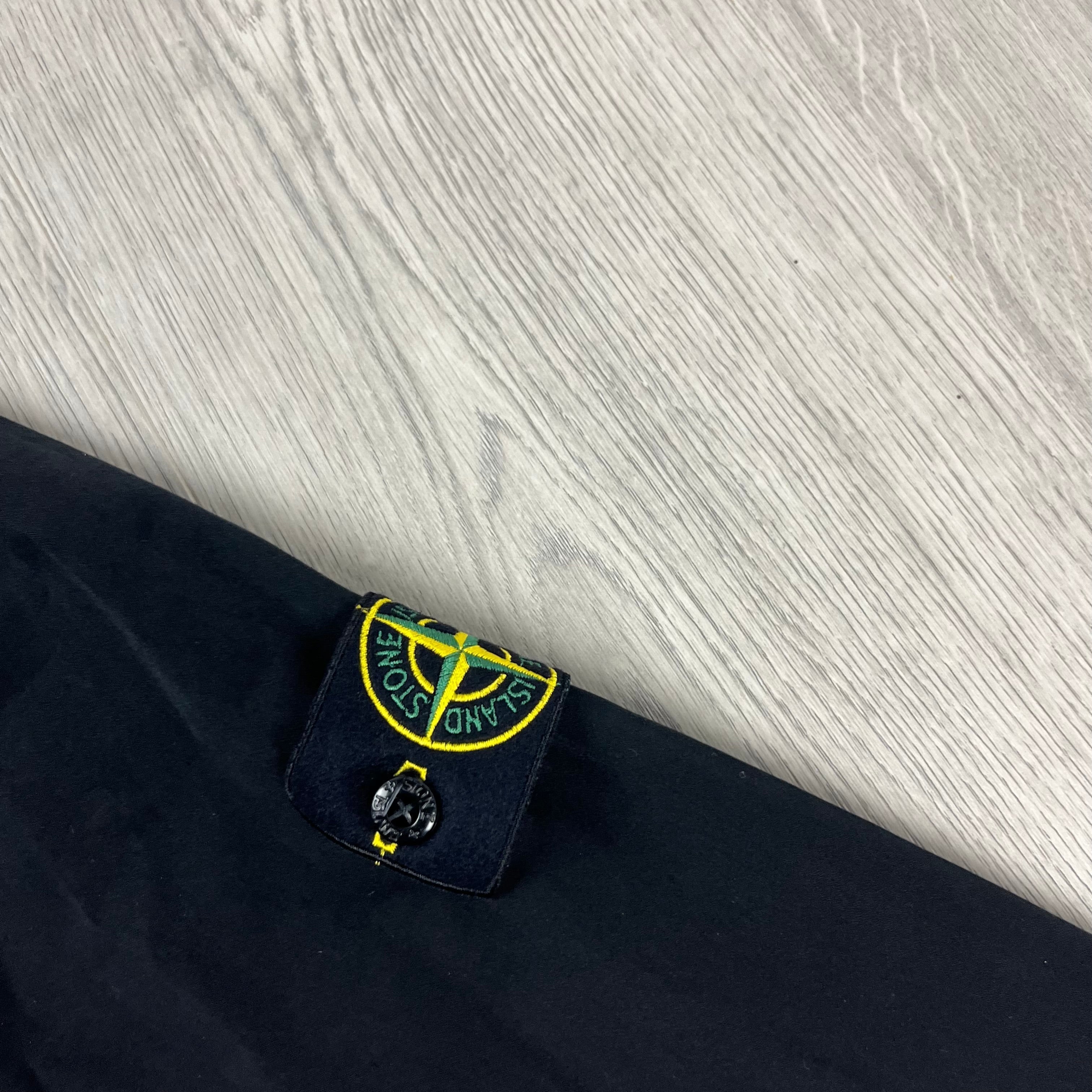 Stone Island Zip Overshirt - Black -Usfansport