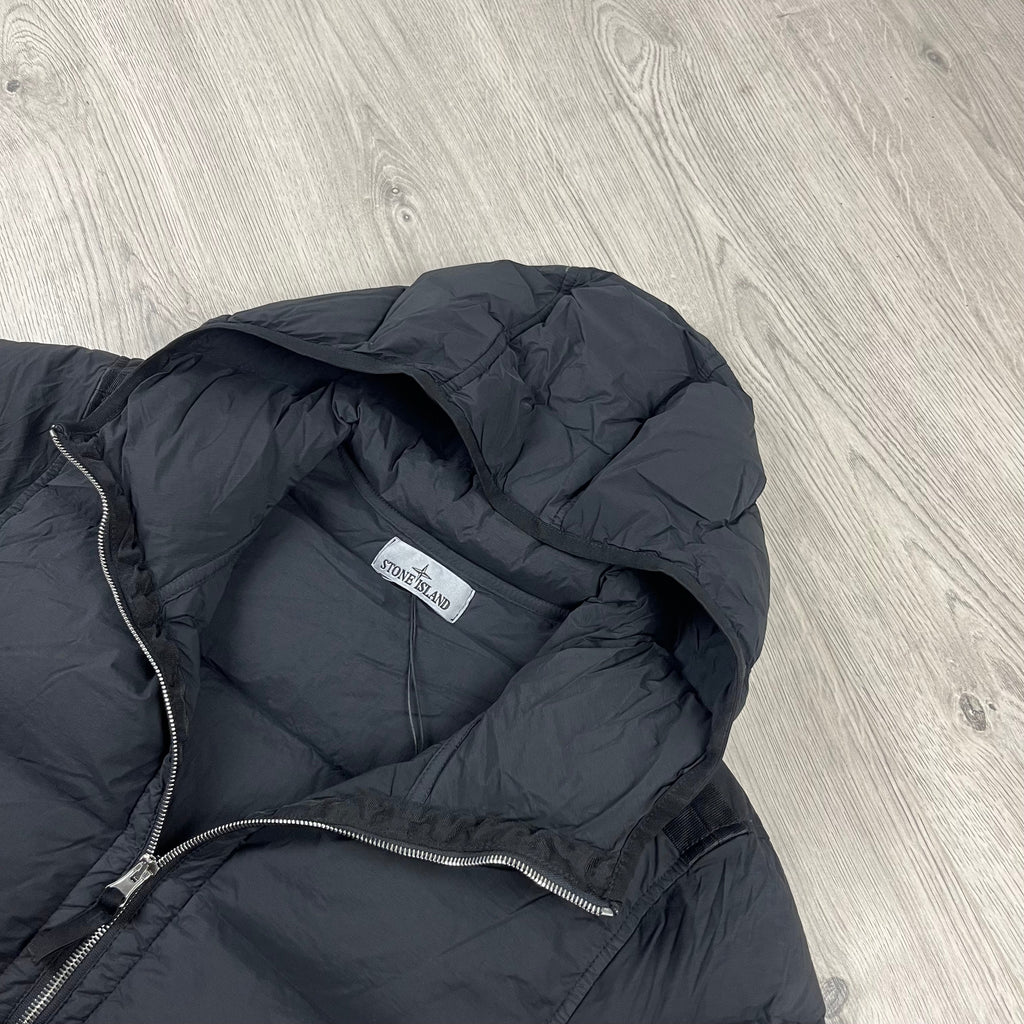 Stone Island Nylon Down Jacket - Black -Usfansport