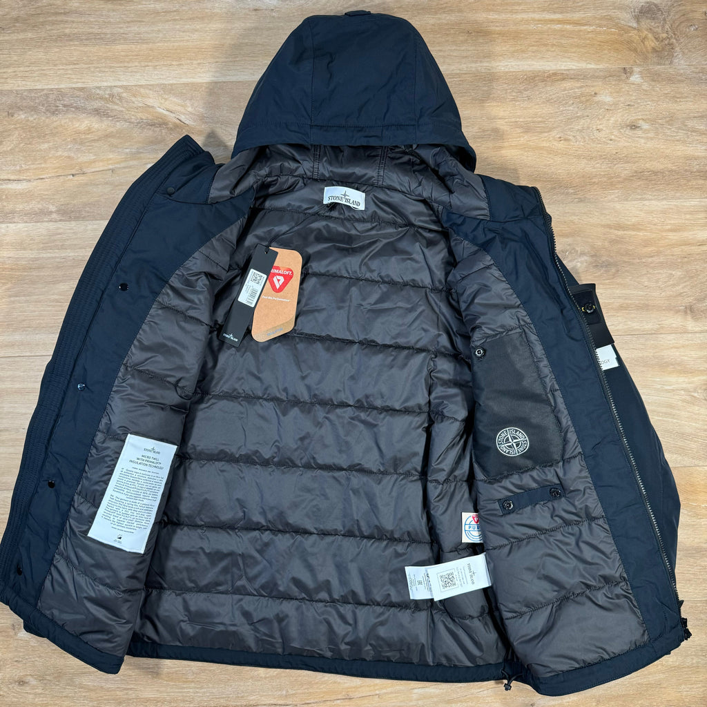 Stone Island Polyester Micro Twill Jacket in Navy -Usfansport