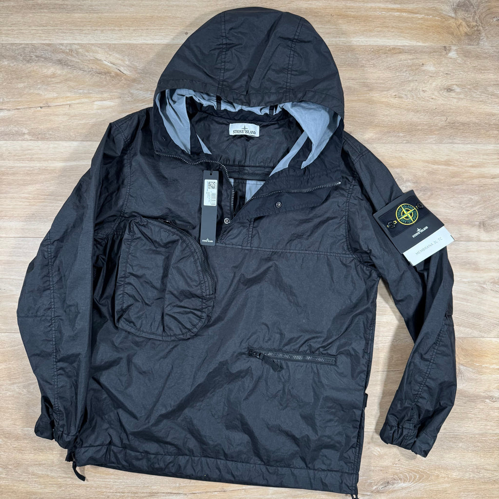 Stone Island Membrana 3L TC Anorak Jacket in Black -Usfansport