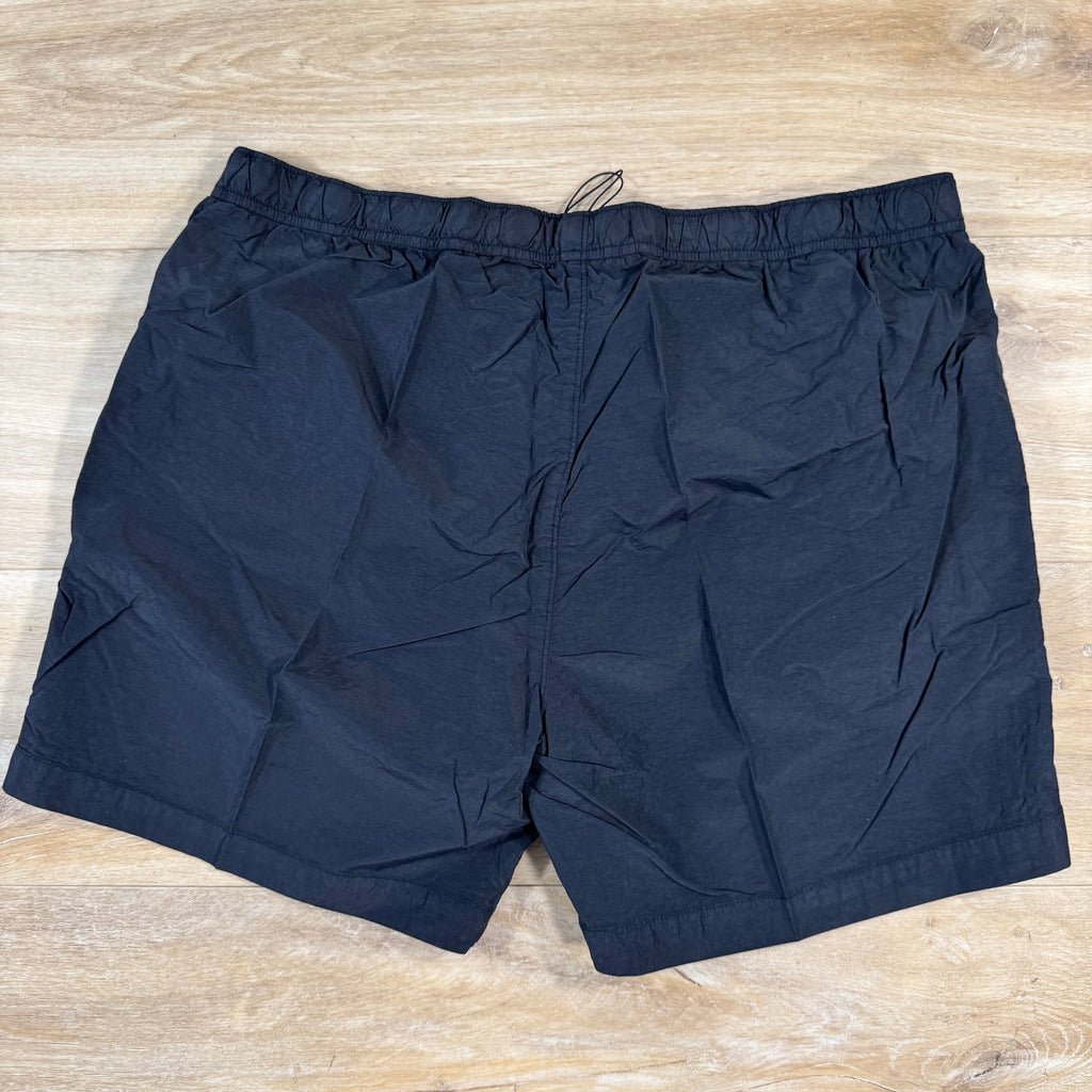 CP Company Flatt Nylon Logo Swim Shorts in Navy -Usfansport