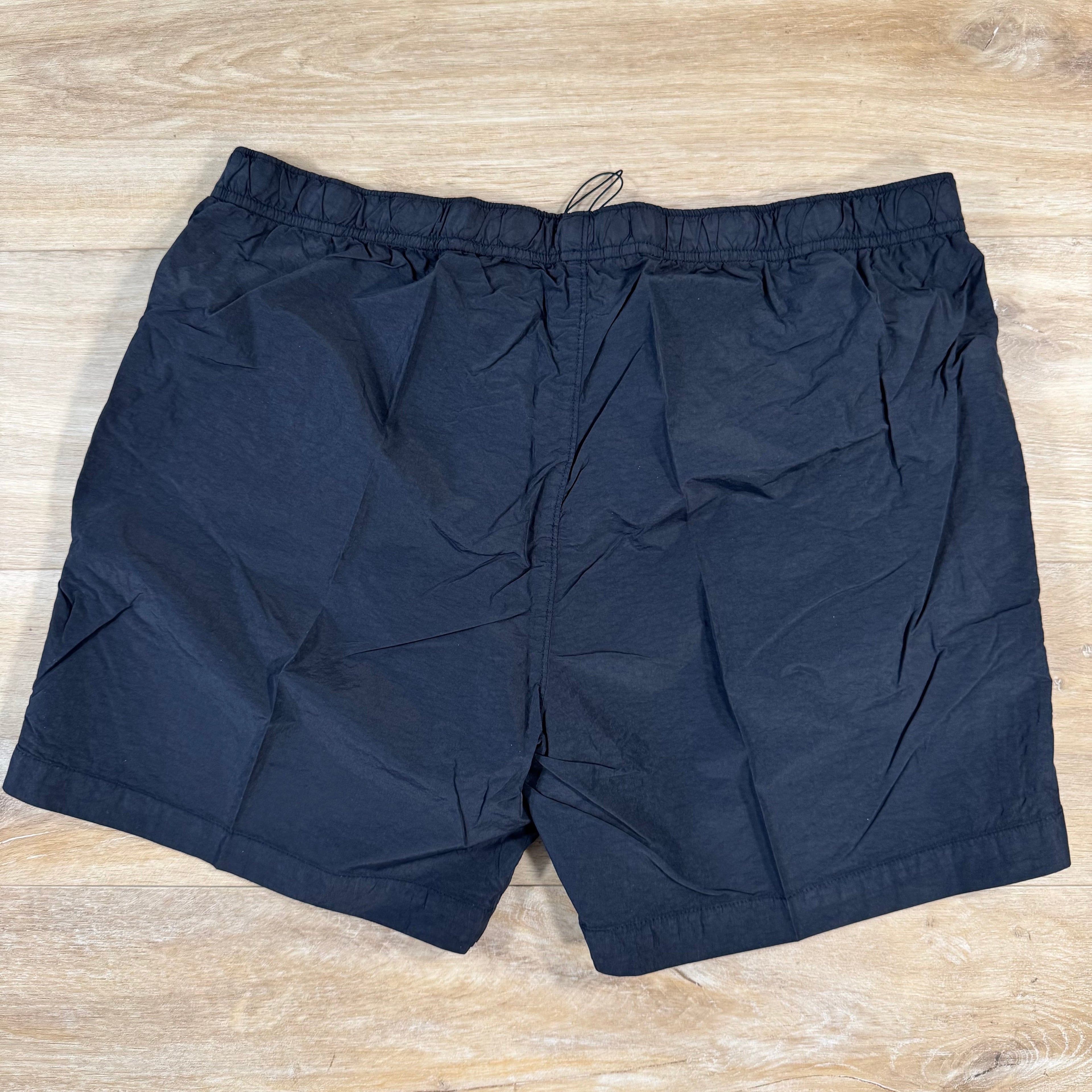CP Company Flatt Nylon Logo Swim Shorts in Navy -Usfansport