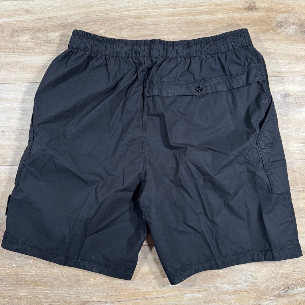 Stone Island Stretch Tela Bermuda Shorts in Black -Usfansport