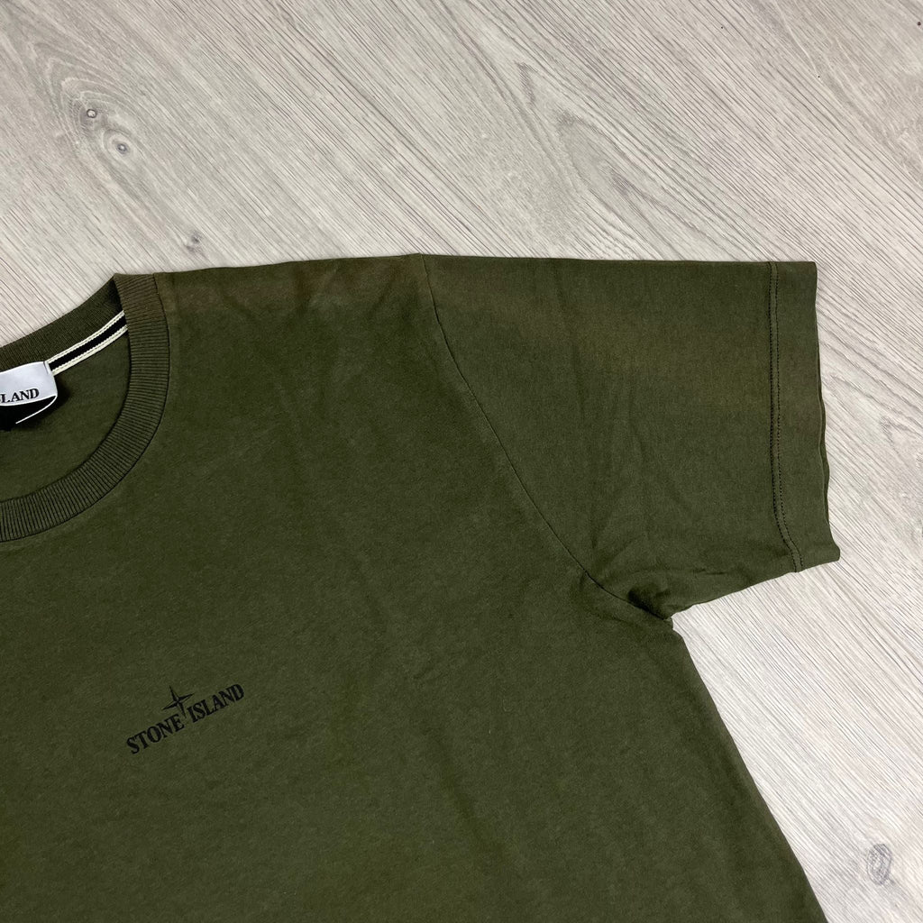 Stone Island Printed T-Shirt - Olive -Usfansport