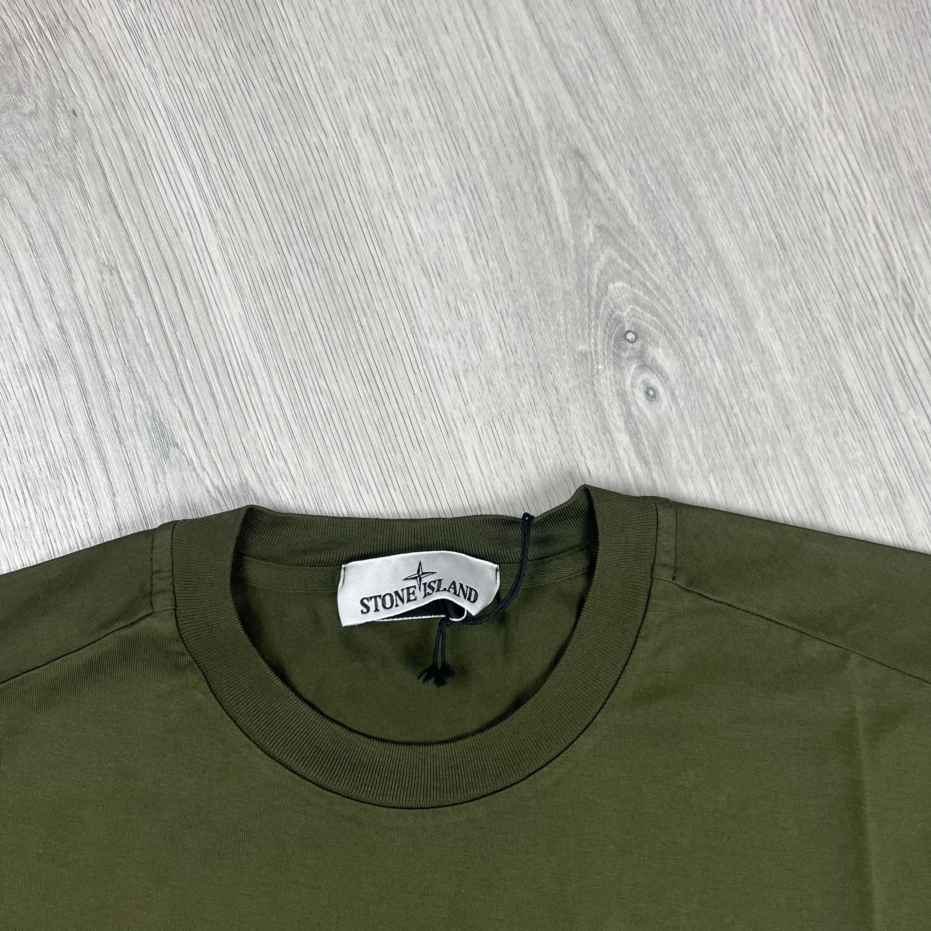 Stone Island Patch T-Shirt - Olive -Usfansport