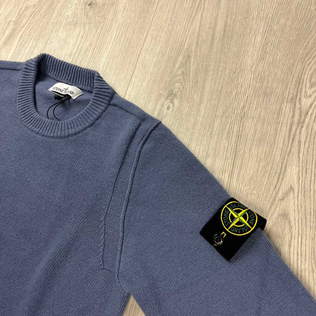 Stone Island Knit Sweatshirt - Mid Blue -Usfansport
