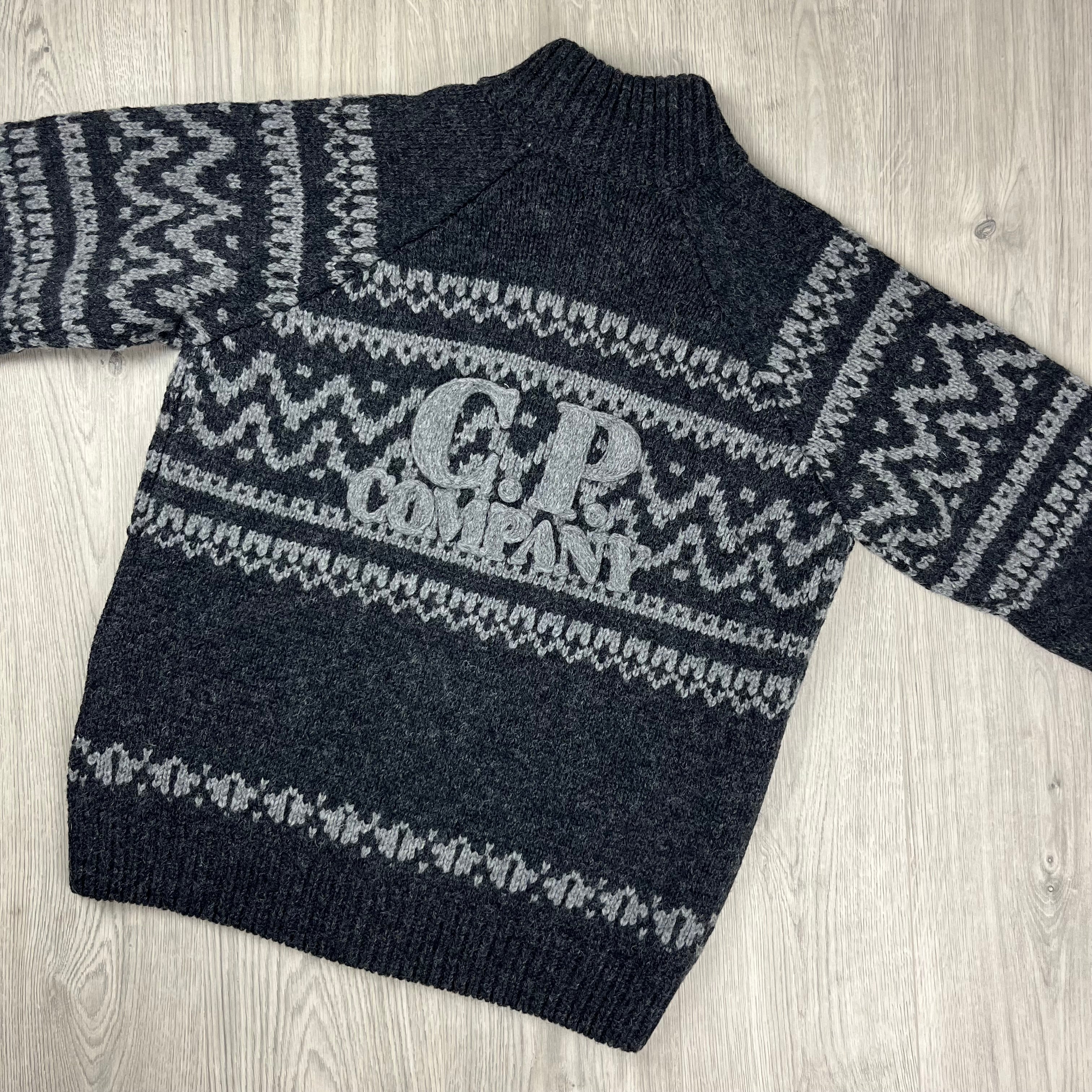 CP Company Jacquard Wool Fleece - Black -Usfansport