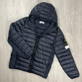 Stone Island Woven Down Jacket - Navy -Usfansport