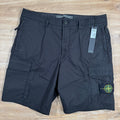 Stone Island Stretch Tela Cargo Bermuda Shorts in Black -Usfansport