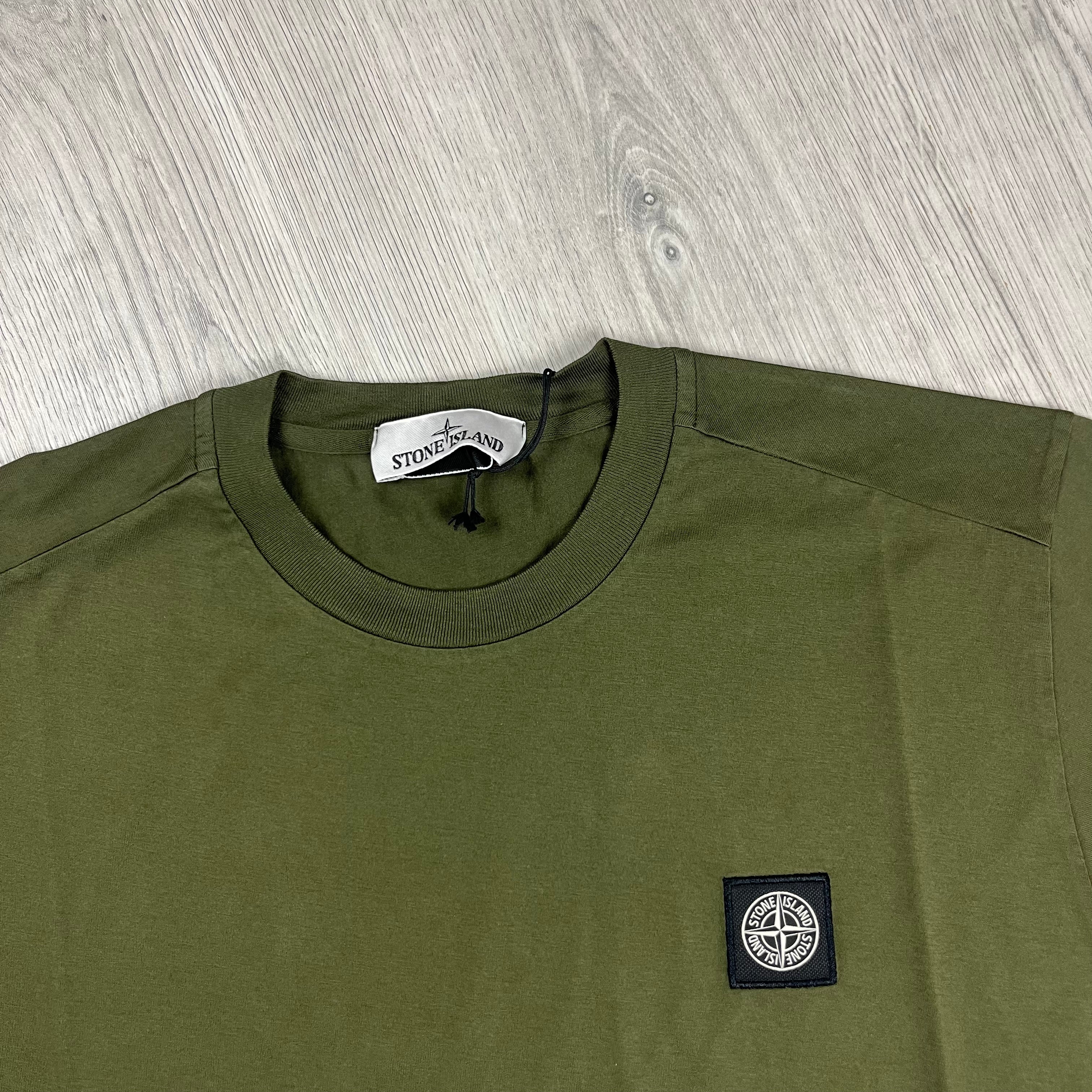 Stone Island Patch T-Shirt - Olive -Usfansport