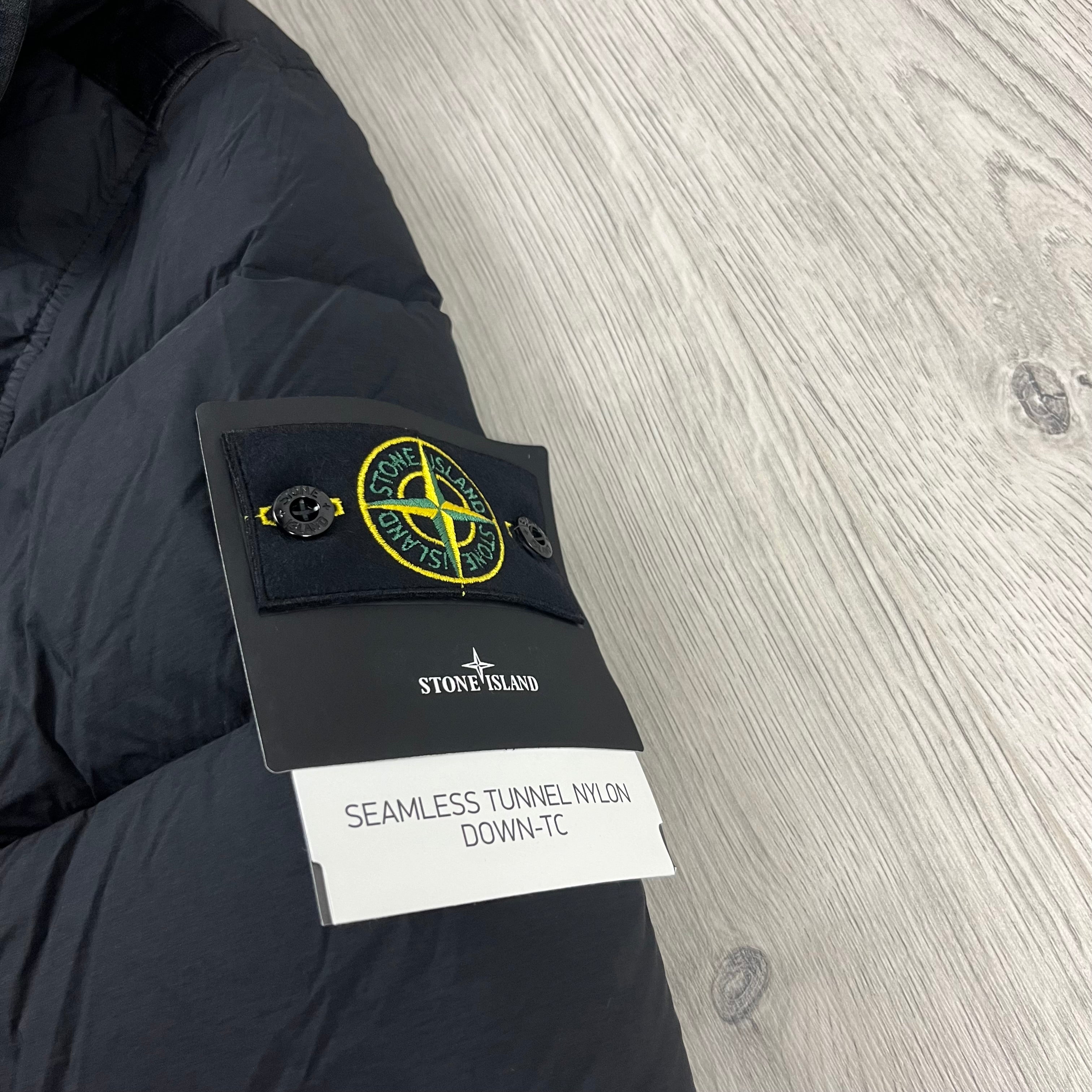 Stone Island Nylon Down Jacket - Black -Usfansport