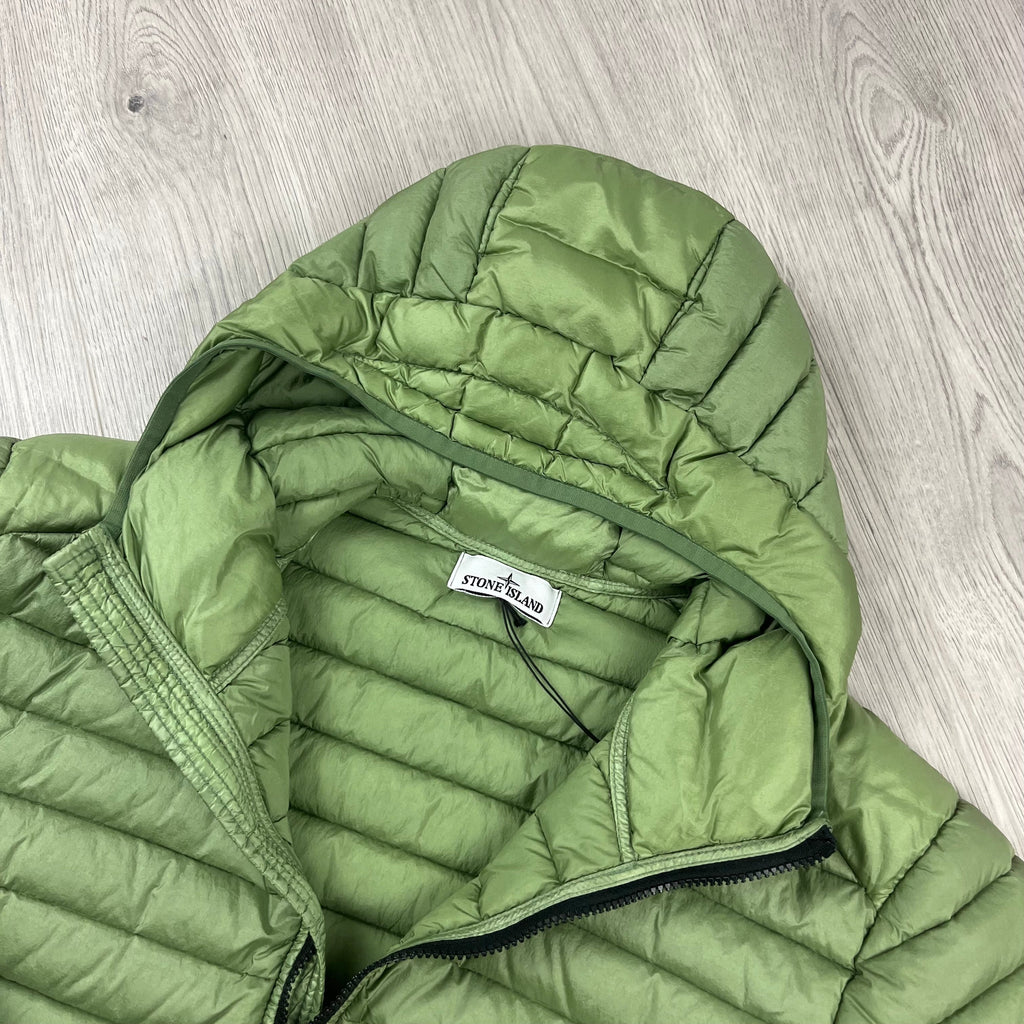Stone Island Woven Down Jacket - Sage Green -Usfansport