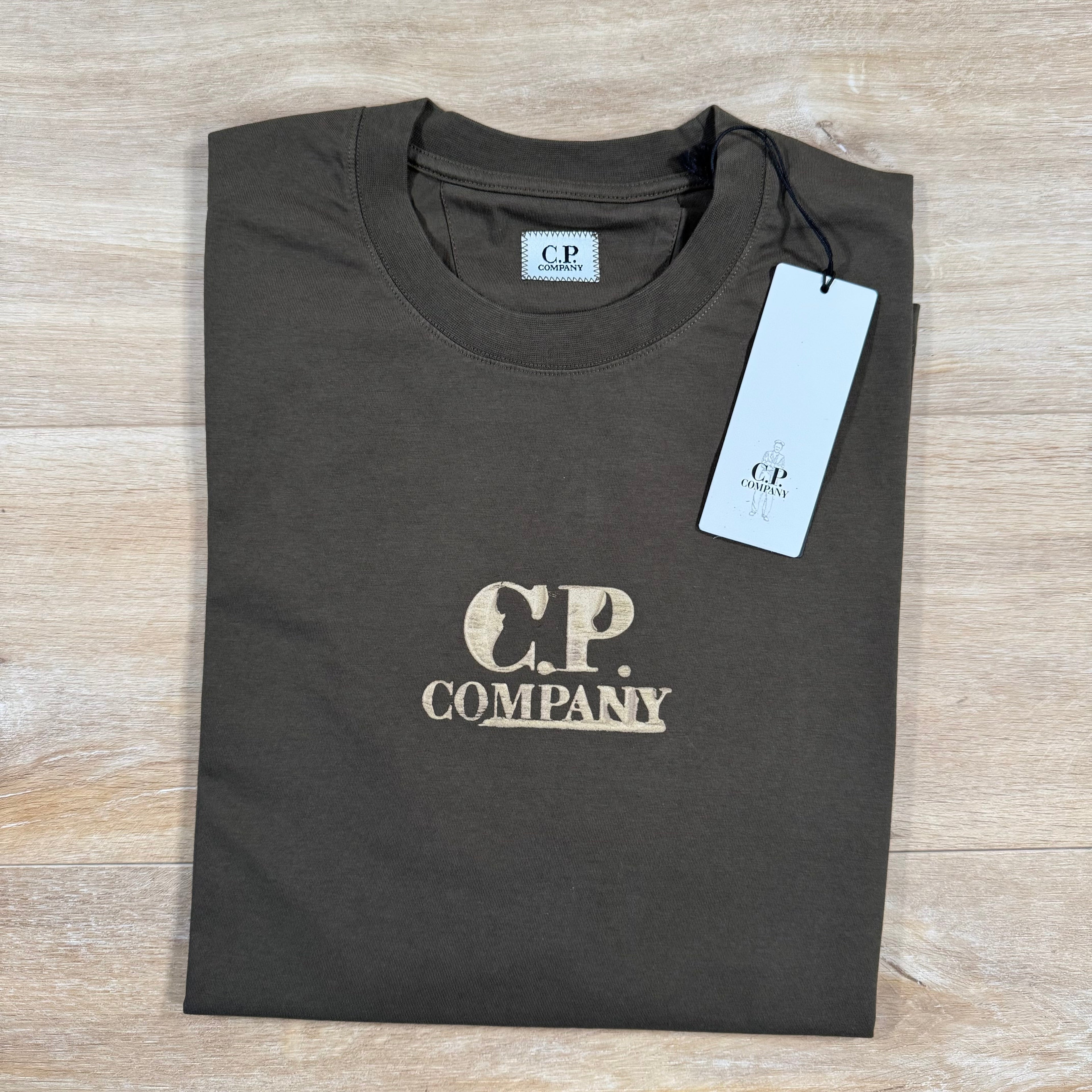 CP Company Graphic Logo T-Shirt in Ivy Green -Usfansport