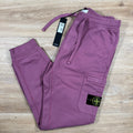 Stone Island Slim Fit Cargo Sweatpants in Onion Rose -Usfansport