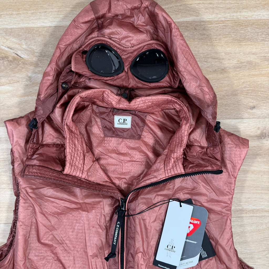 CP Company Nada Shell Primaloft Goggle Vest in Canyon Clay - Pink -Usfansport