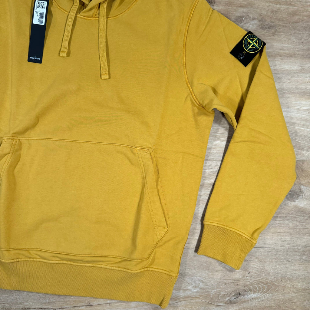 Stone Island Garment Dyed Pullover Hoodie in Mustard -Usfansport