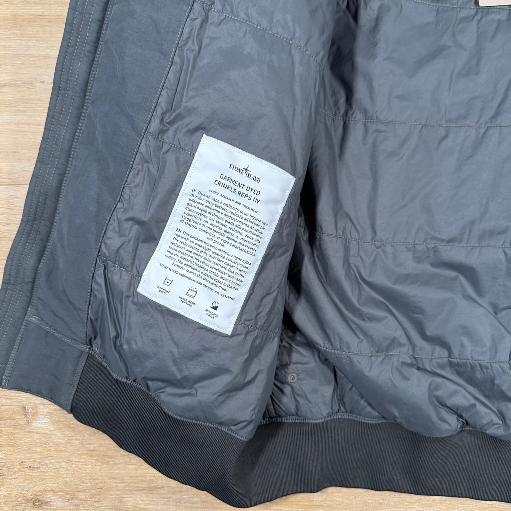 Stone Island Crinkle Reps NY Padded Jacket in Lead Grey -Usfansport