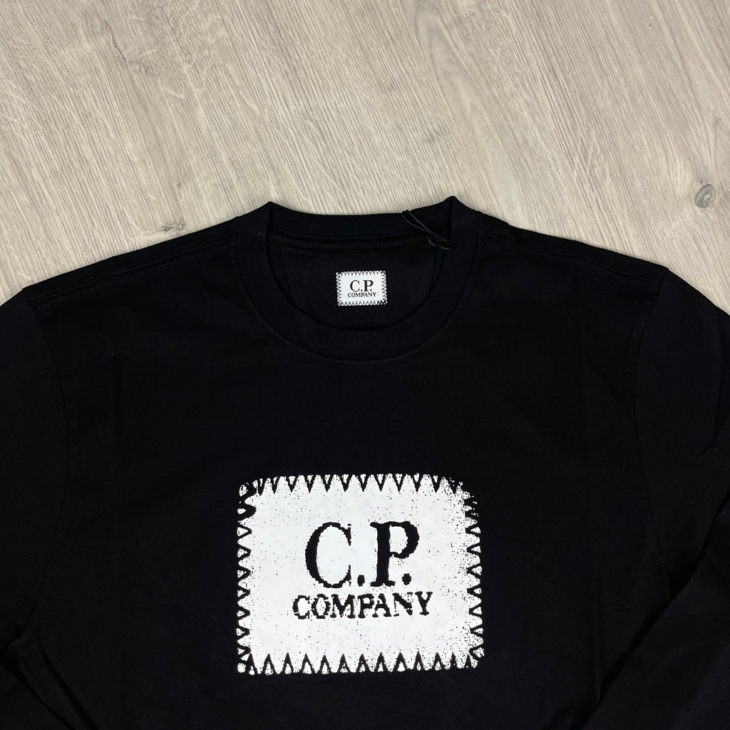 CP Company Stamp T-Shirt - Black -Usfansport