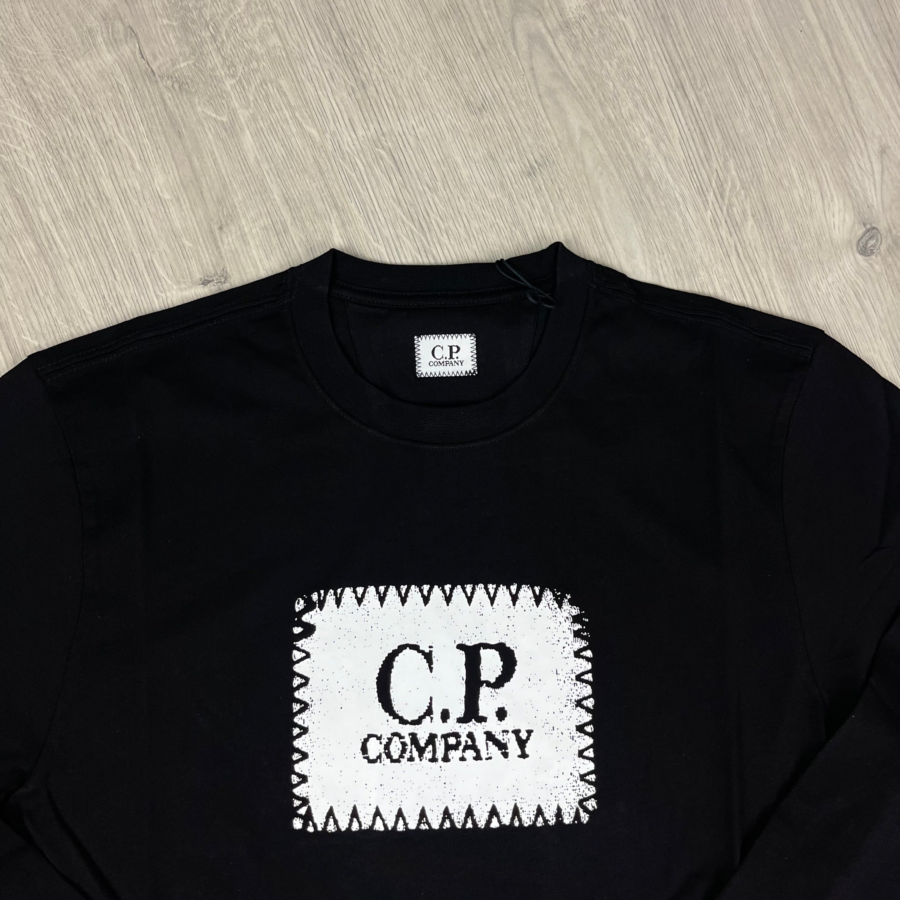 CP Company Stamp T-Shirt - Black -Usfansport
