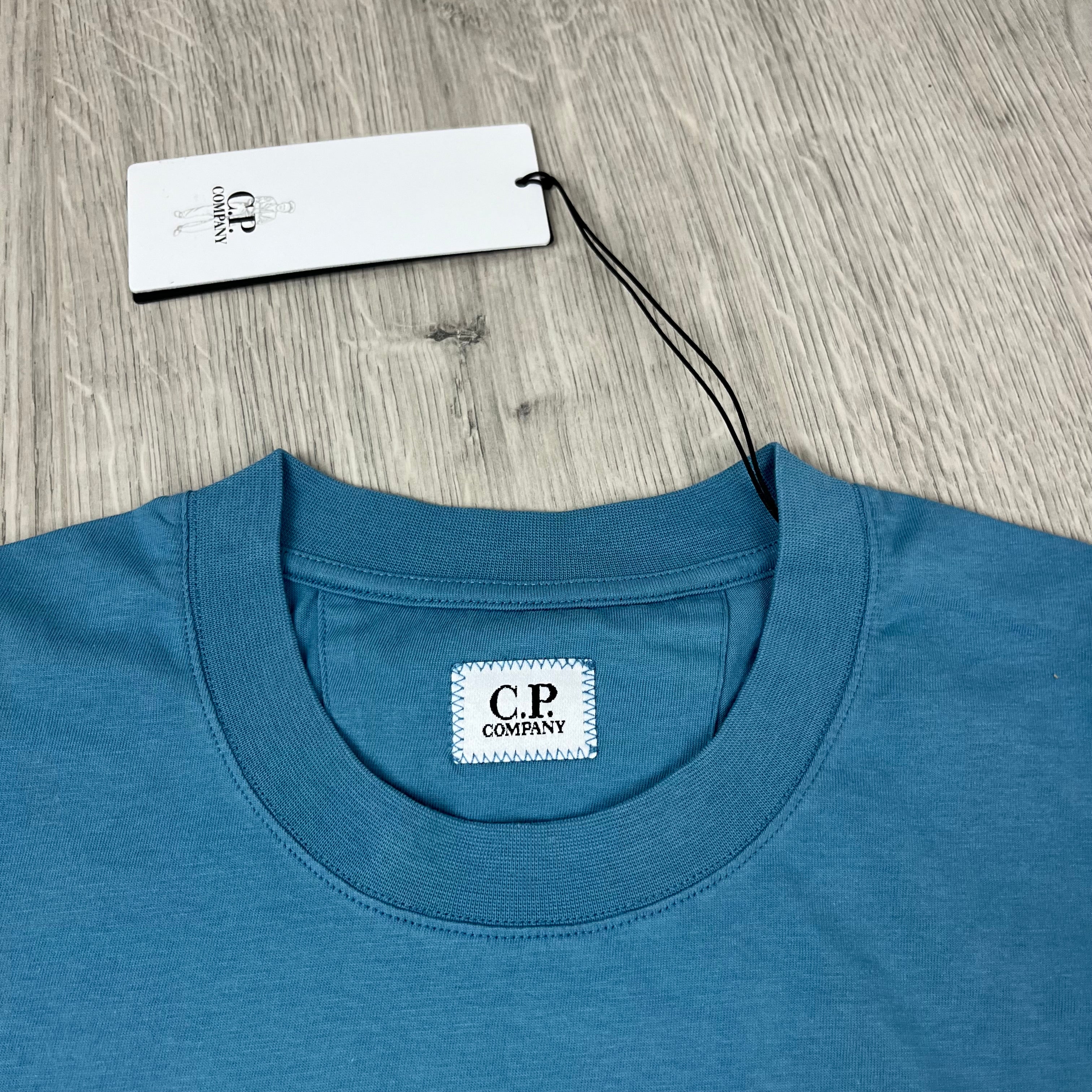 CP Company Printed T-Shirt - Aegean Blue -Usfansport
