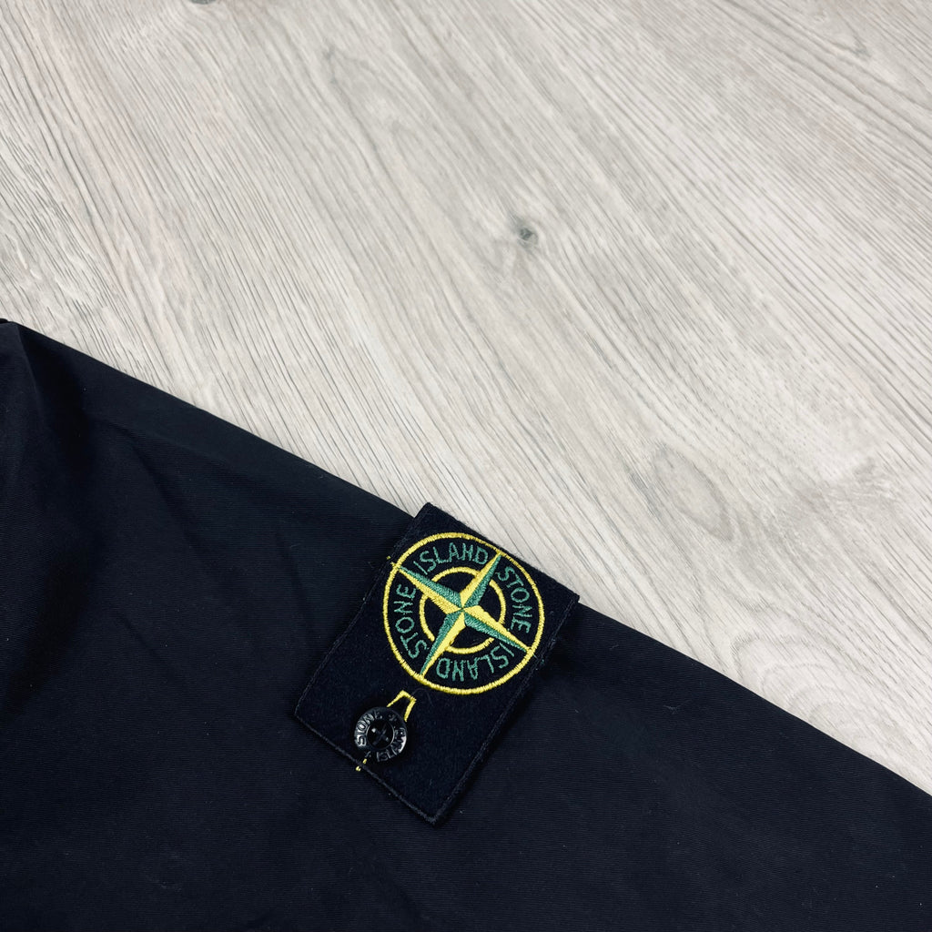 Stone Island Hooded Overshirt - Black -Usfansport
