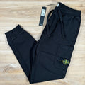 Stone Island Slim Fit Cargo Sweatpants in Black -Usfansport