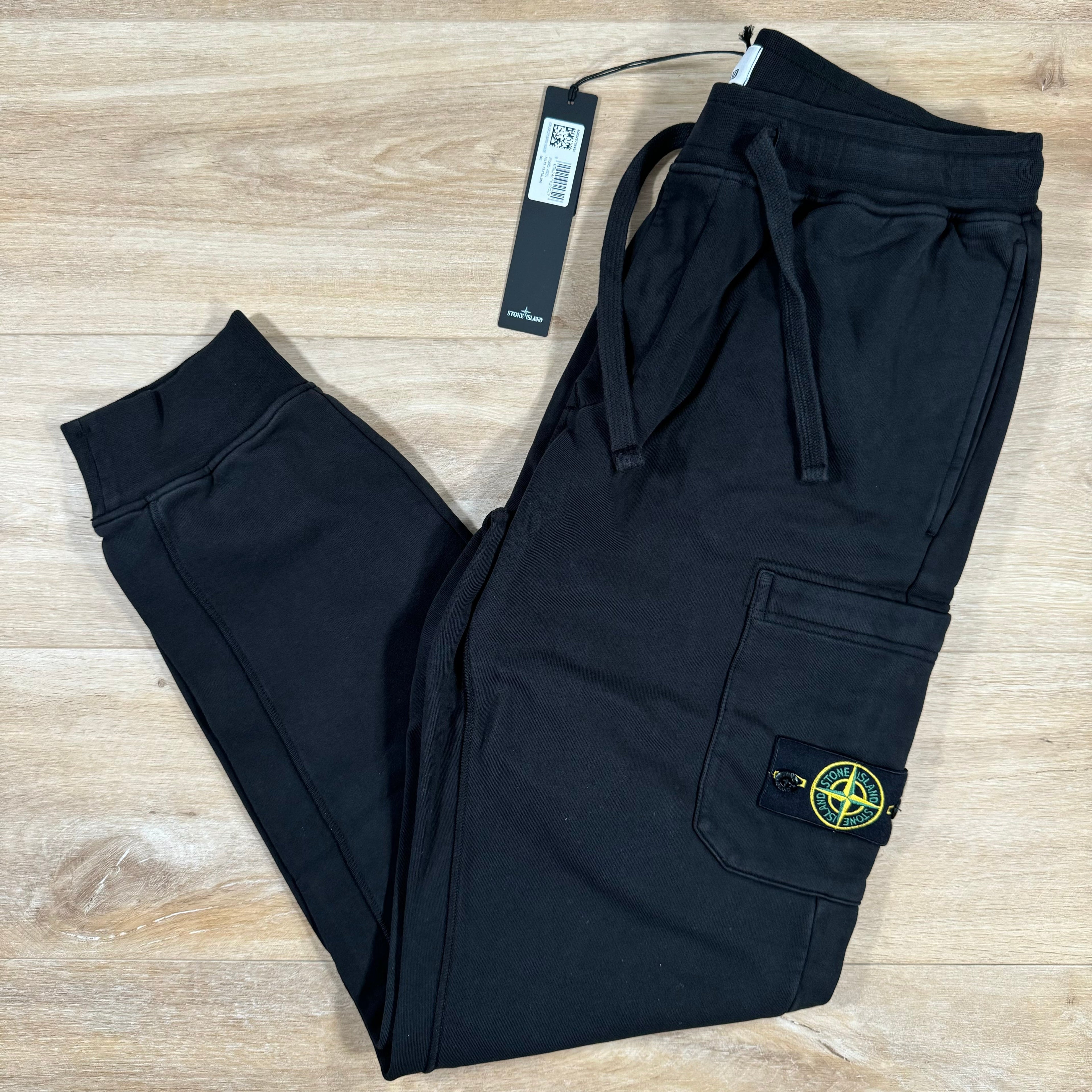 Stone Island Slim Fit Sweatpants in Black -Usfansport