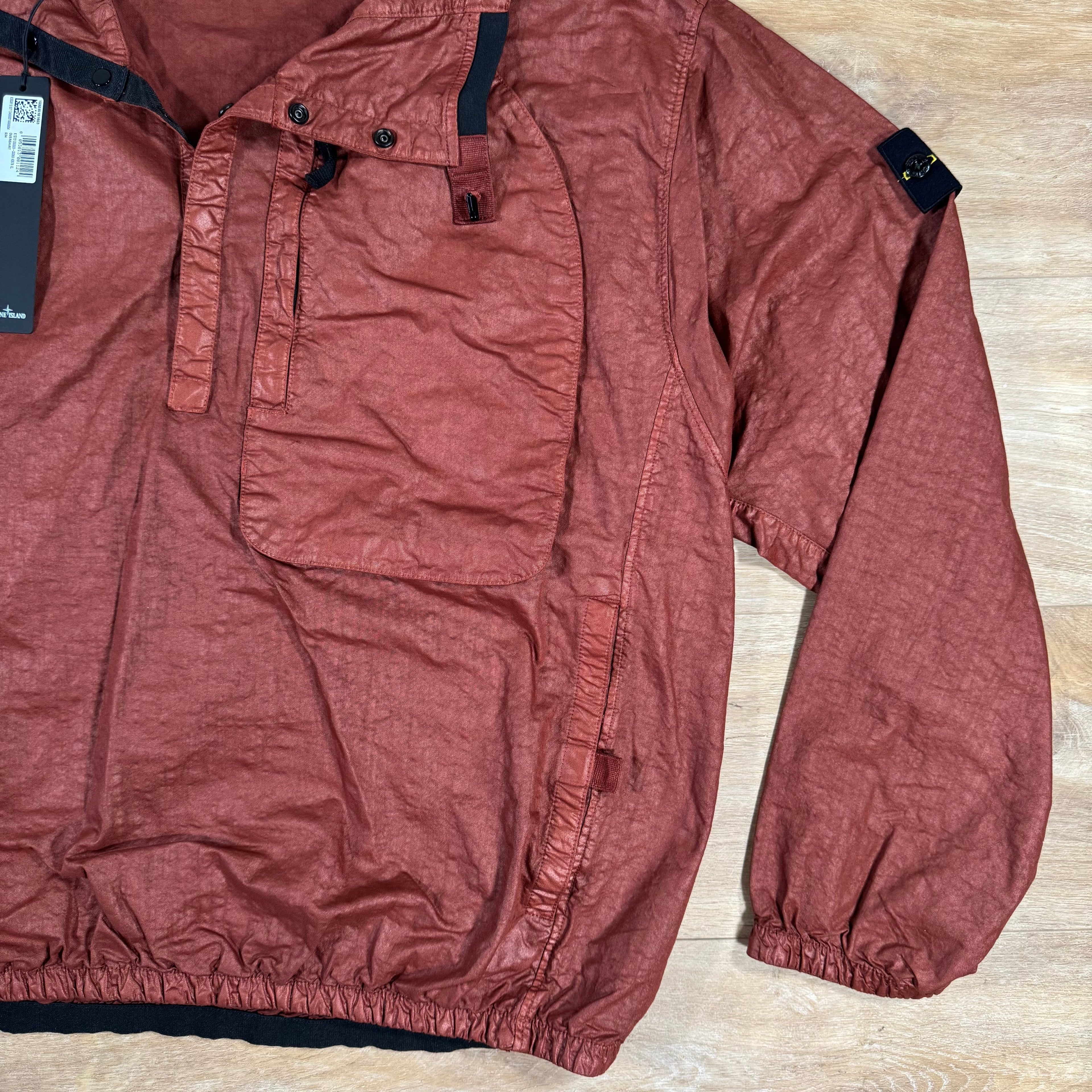 Stone Island Organic Look Nylon Panama-TC Anorak Jacket in Copper -Usfansport