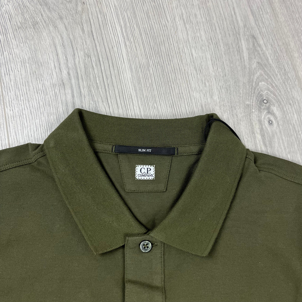 CP Company Piquet Polo Shirt - Ivy Green -Usfansport