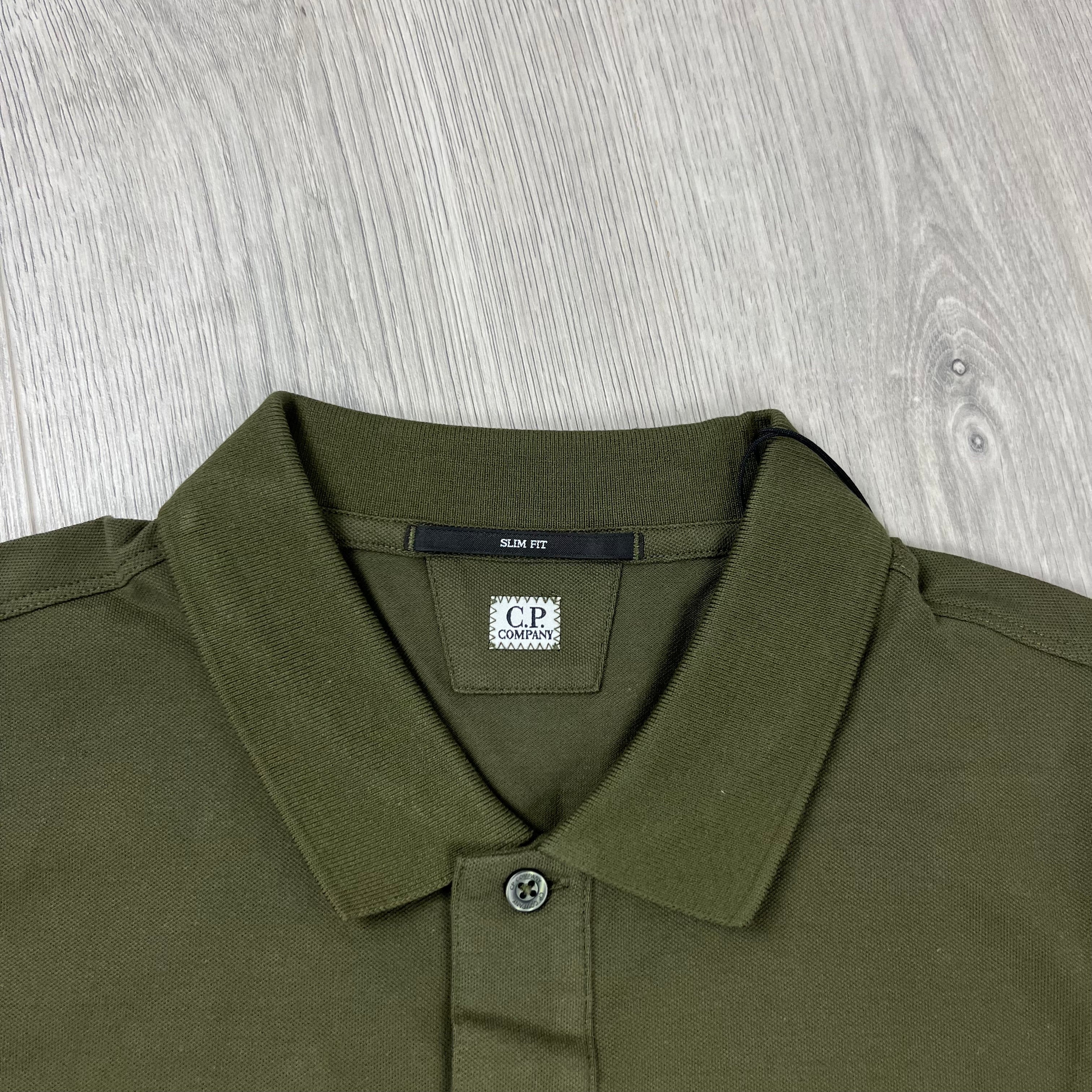CP Company Piquet Polo Shirt - Ivy Green -Usfansport