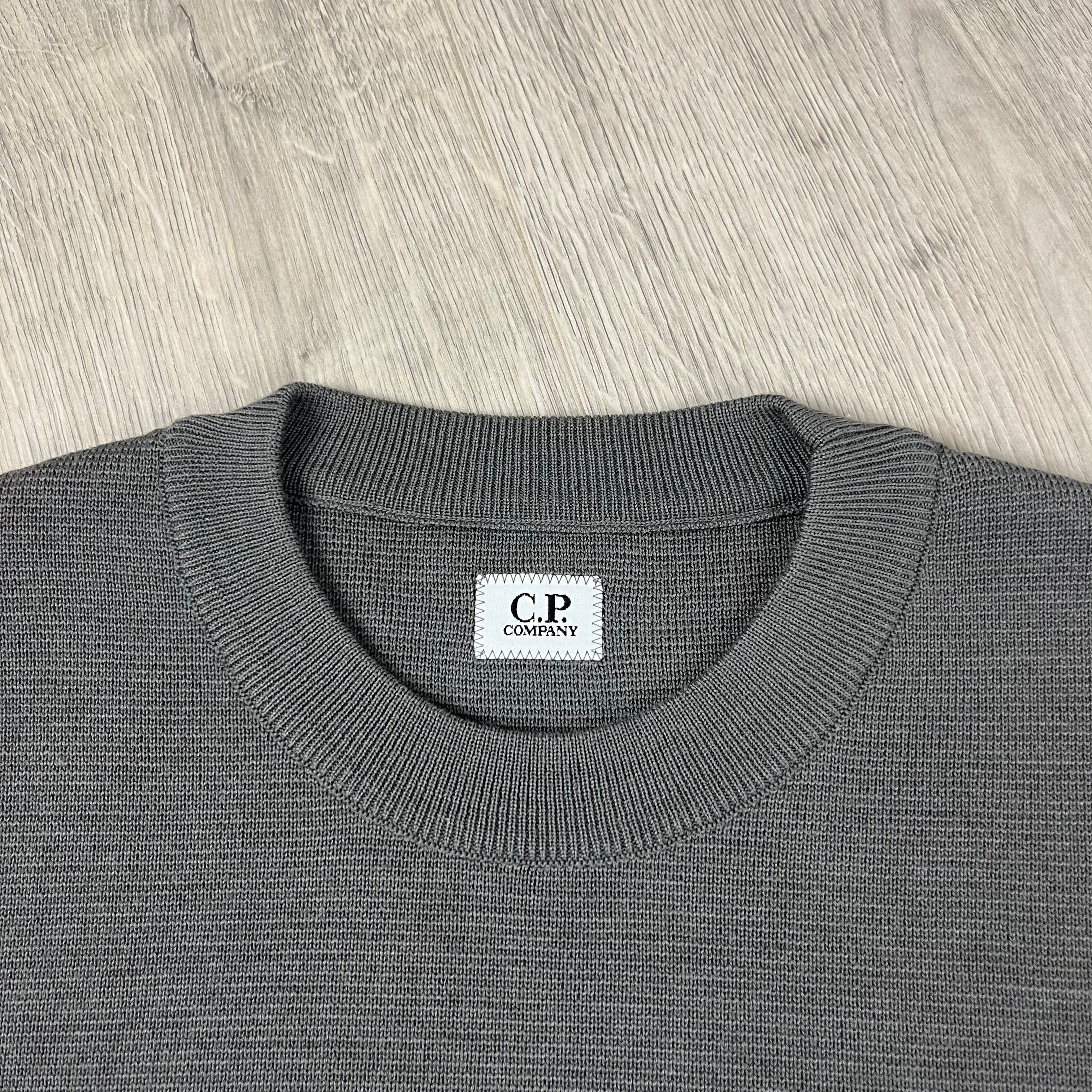 CP Company Knit Sweatshirt - Gunmetal -Usfansport
