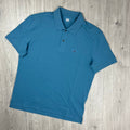 CP Company Piquet Polo Shirt - Aegean Blue -Usfansport